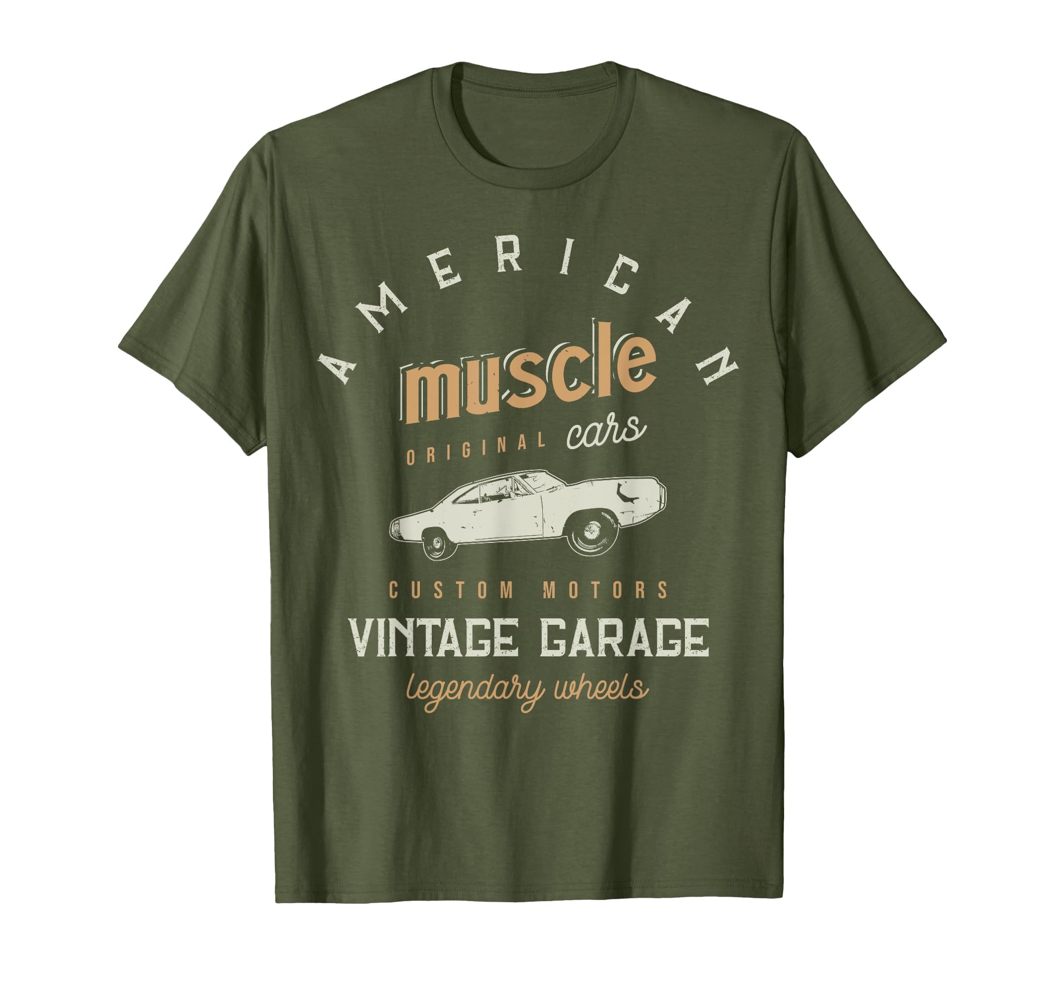 American Muscle Cars Garage T-Shirt - Minimalist Print Men Women - T-Shirt, Sweatshirt, Hoodie