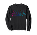 Raccoon Silhouette Synthwave Sweatshirt - Streetwear Style Unisex - T-Shirt, Sweatshirt, Hoodie
