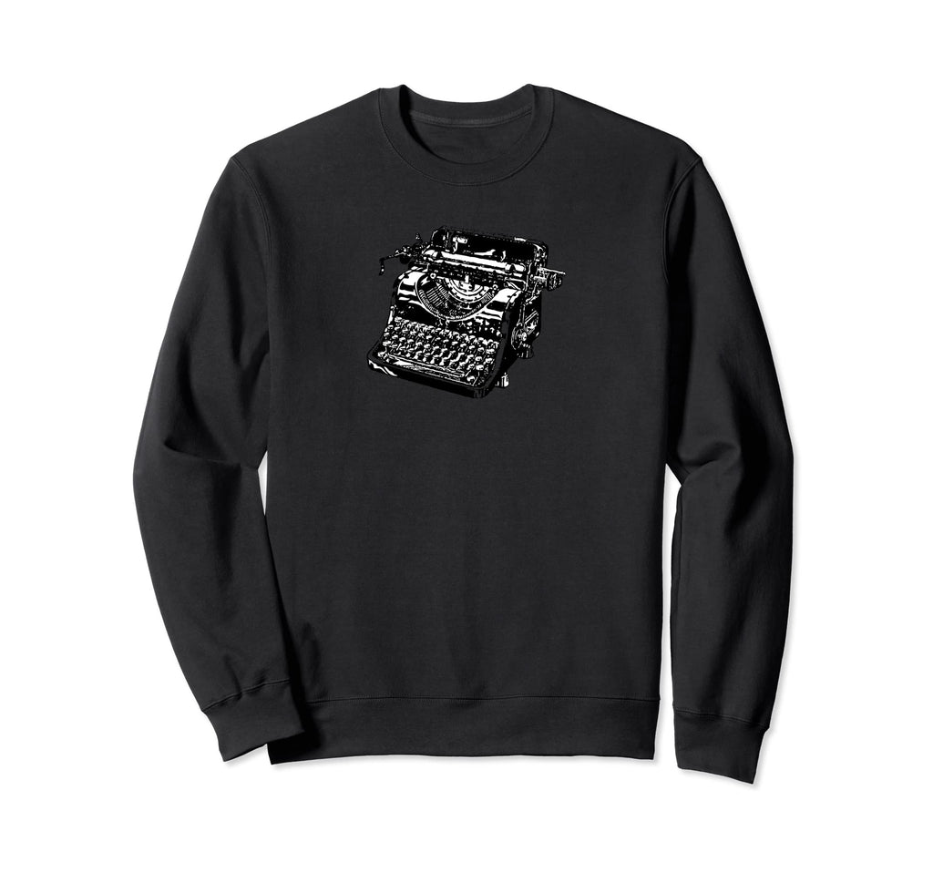 Typewriter Simple Image Distressed Sweatshirt - Aesthetic Graphic Men Women - T-Shirt, Sweatshirt, Hoodie