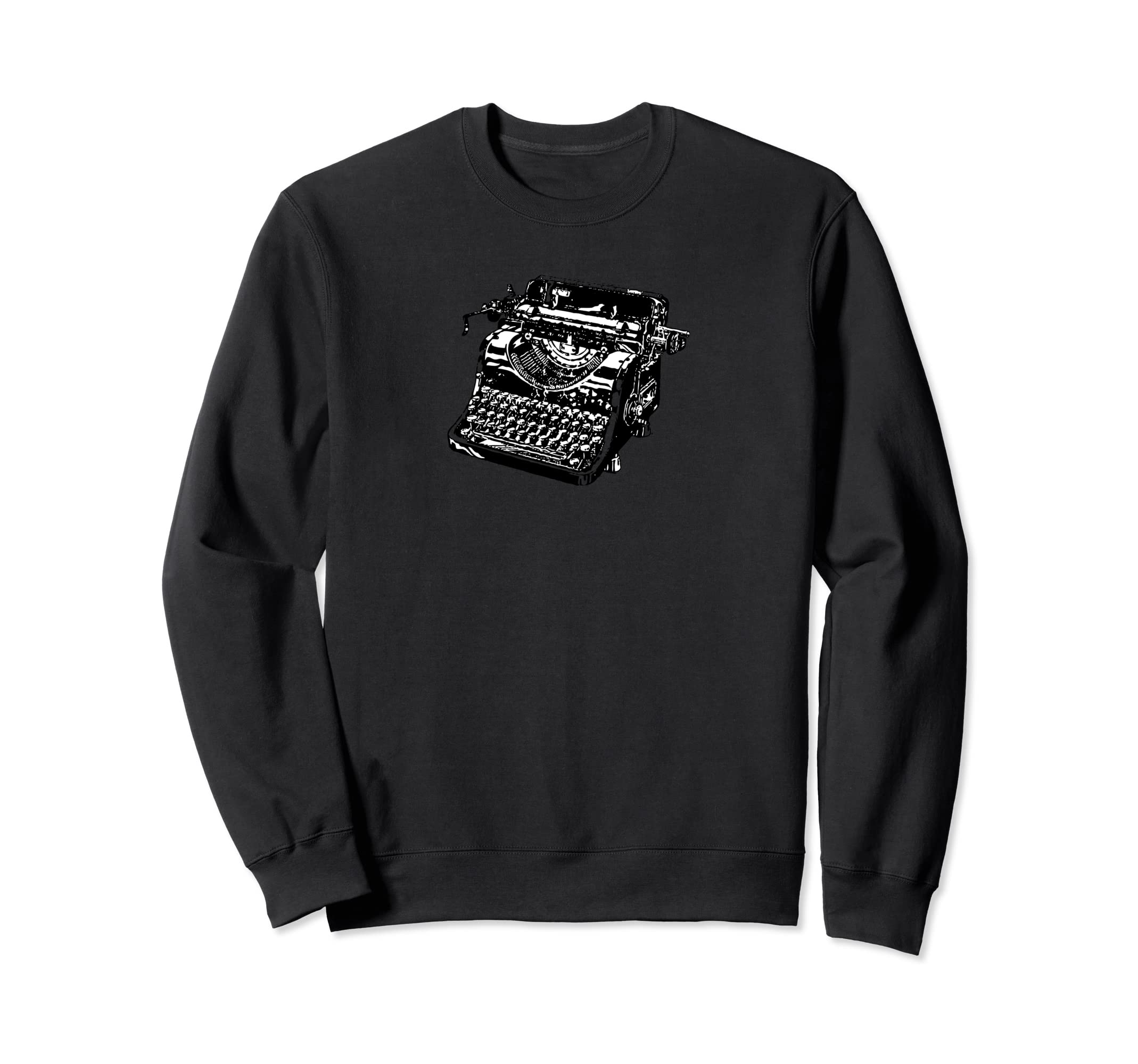 Typewriter Simple Image Distressed Sweatshirt - Aesthetic Graphic Men Women - T-Shirt, Sweatshirt, Hoodie
