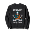 Skeleton Meditation Inner Sweatshirt - Casual Everyday Wear Men Women - T-Shirt, Sweatshirt, Hoodie