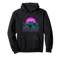 Three Running Tigers Retrowave Hoodie - Fun Novelty Design for Adults - T-Shirt, Sweatshirt, Hoodie