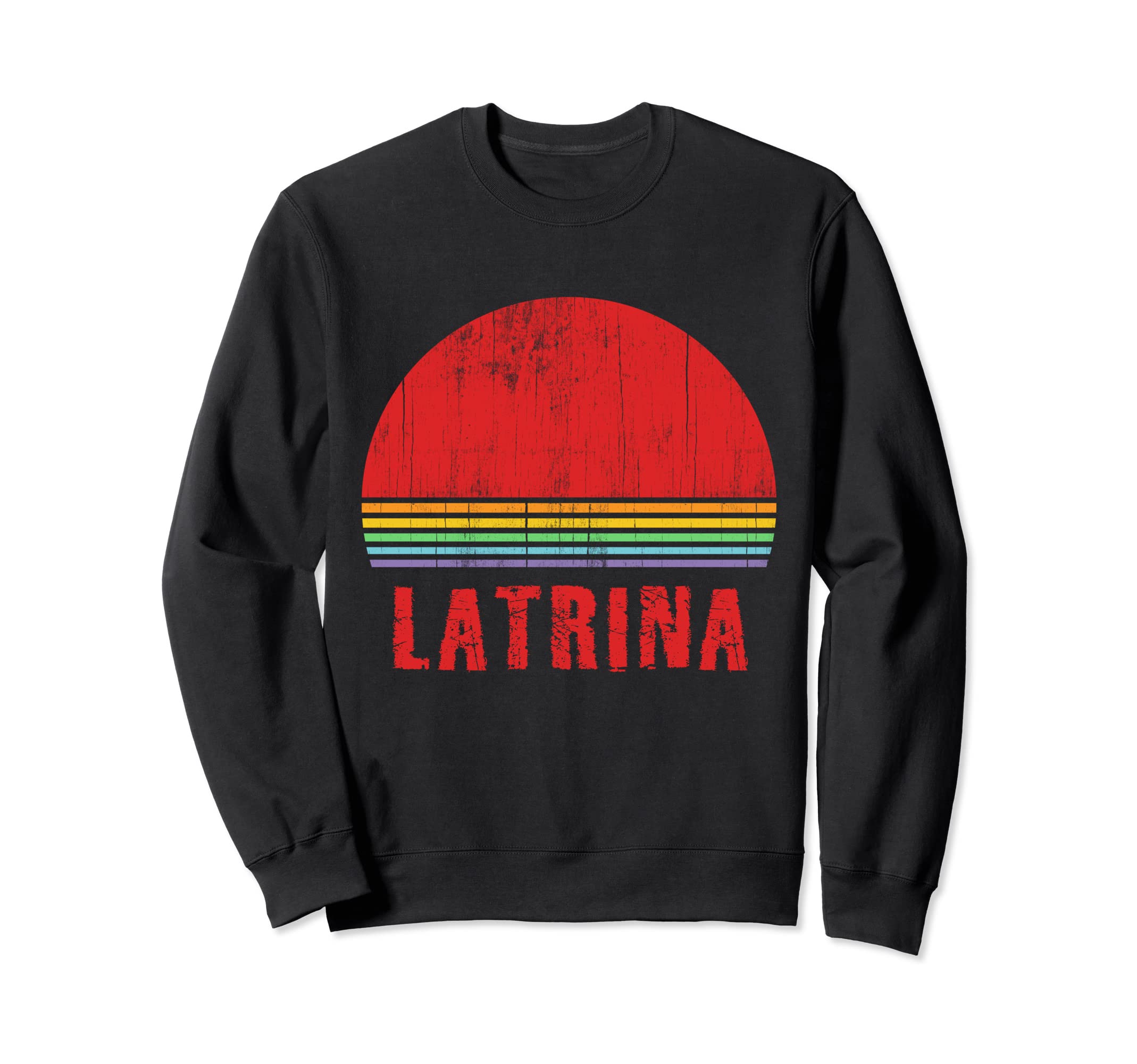 Latrina Custom Name 7 Letters Sunset Sweatshirt - Aesthetic Graphic Unisex - T-Shirt, Sweatshirt, Hoodie