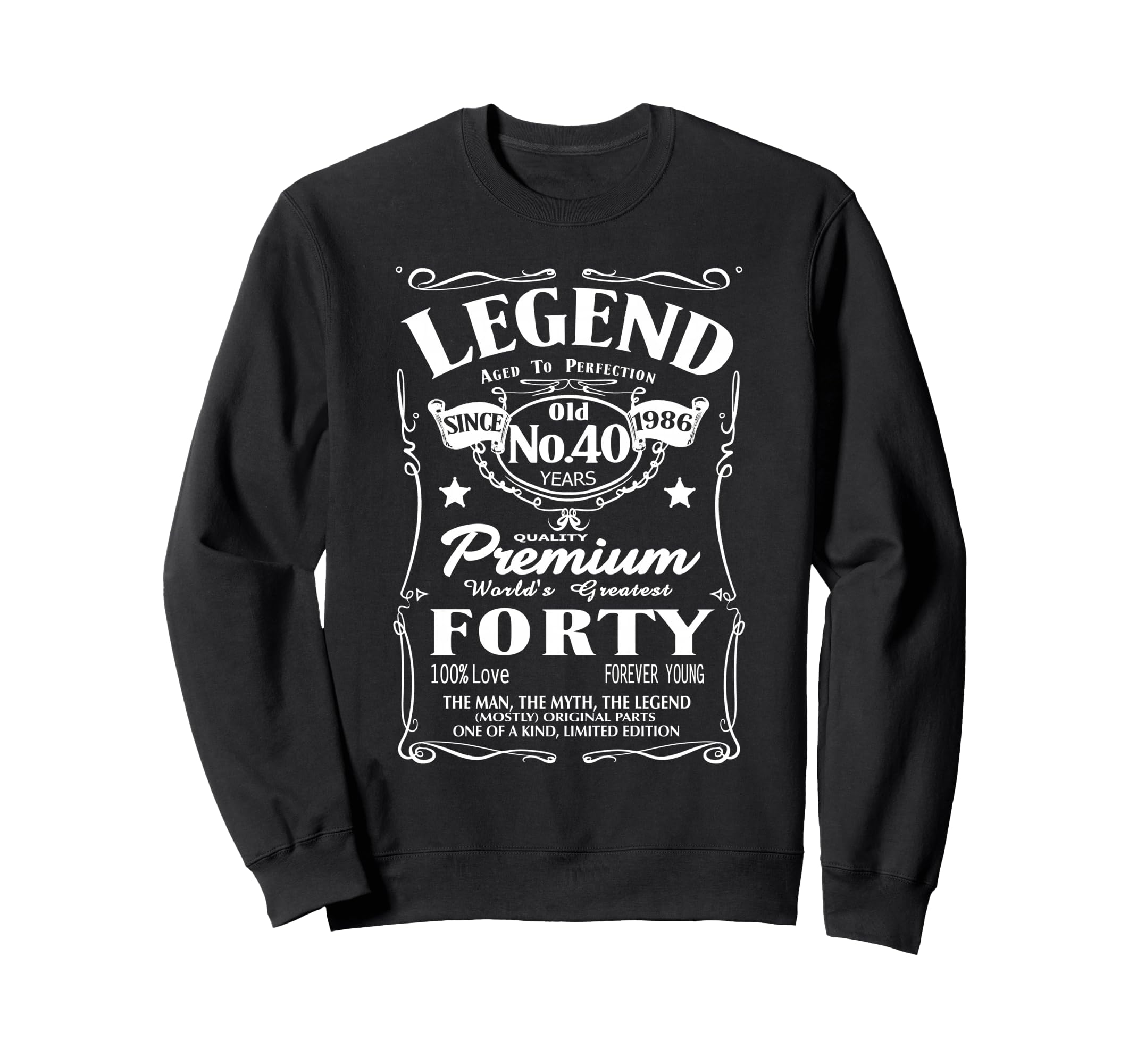 1986 40Th Birthday Original Est 86 Sweatshirt - Aesthetic Graphic Unisex - T-Shirt, Sweatshirt, Hoodie
