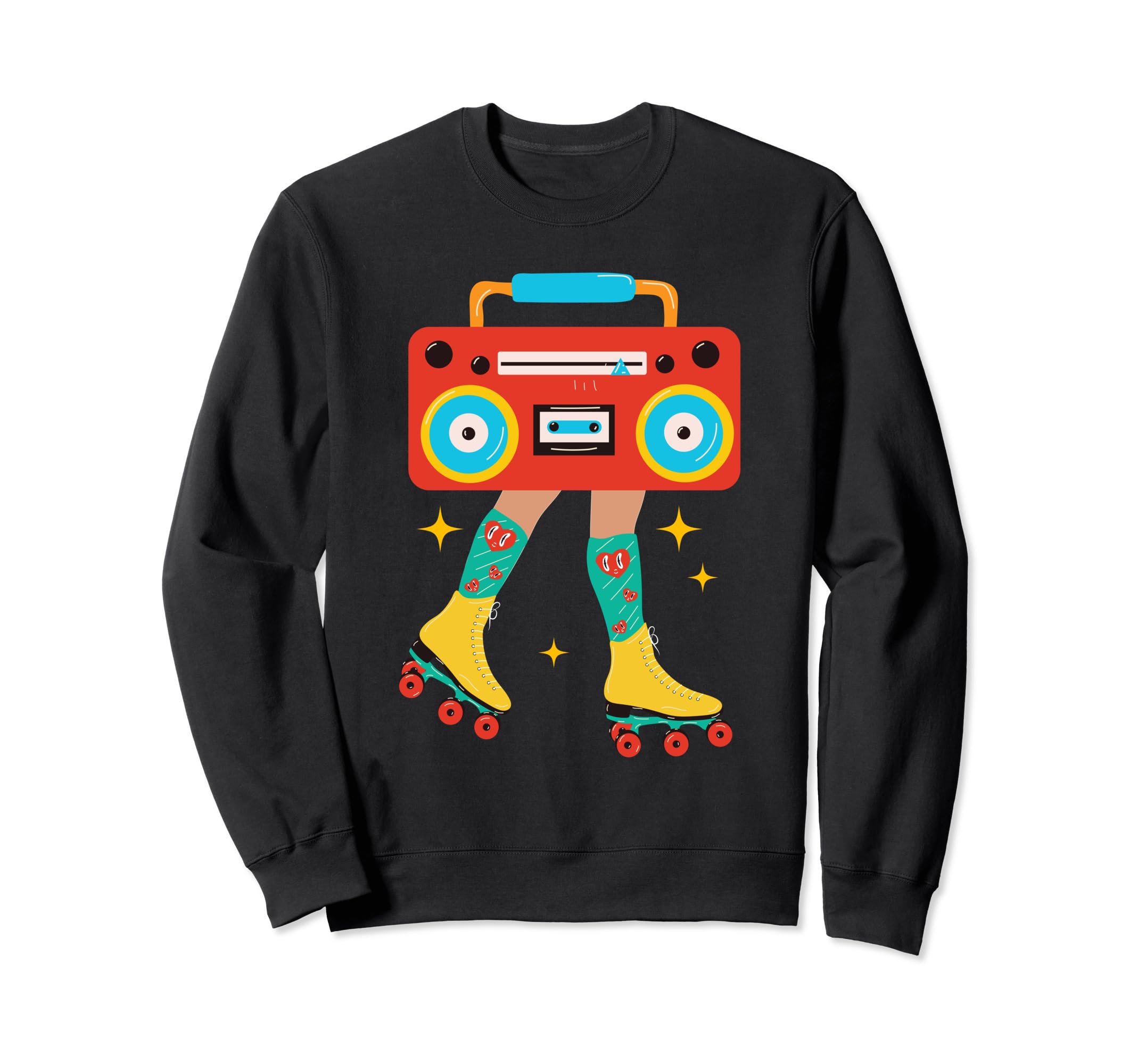 Rollerskates Funny 80S 90S Sweatshirt - Aesthetic Graphic for Adults - T-Shirt, Sweatshirt, Hoodie