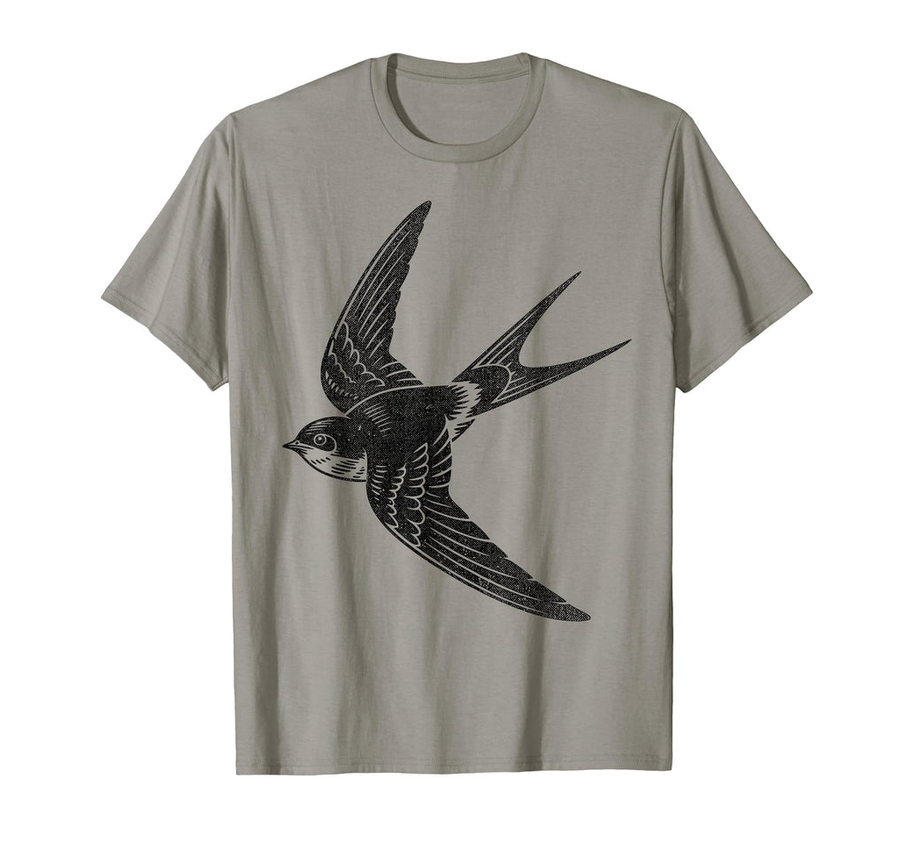 Swallow Bird Gothic Folk Art T-Shirt - Fun Novelty Design for Adults - T-Shirt, Sweatshirt, Hoodie