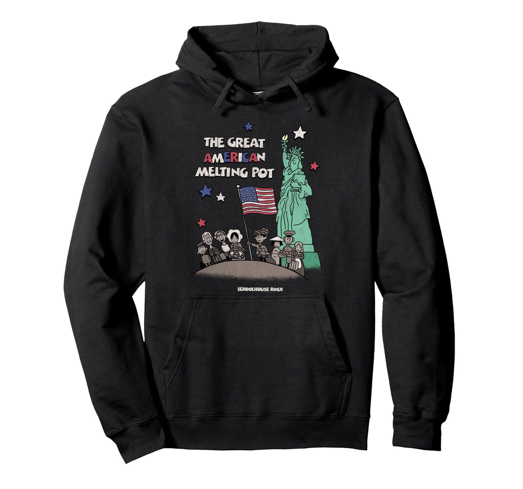 Schoolhouse Rock Great American Melting Hoodie - Graphic Print for Adults - T-Shirt, Sweatshirt, Hoodie