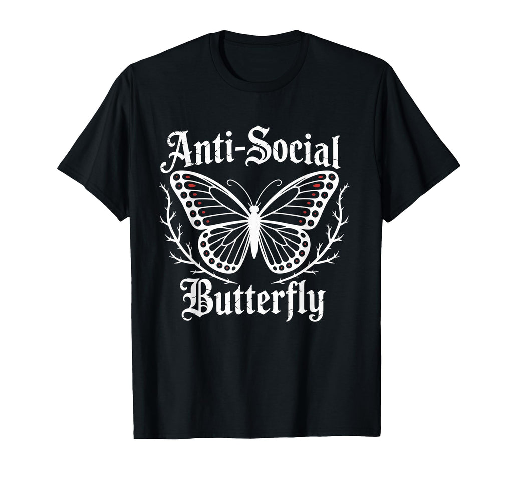 Antisocial Butterfly Gothic Individuals T-Shirt - Trendy Graphic Men Women - T-Shirt, Sweatshirt, Hoodie