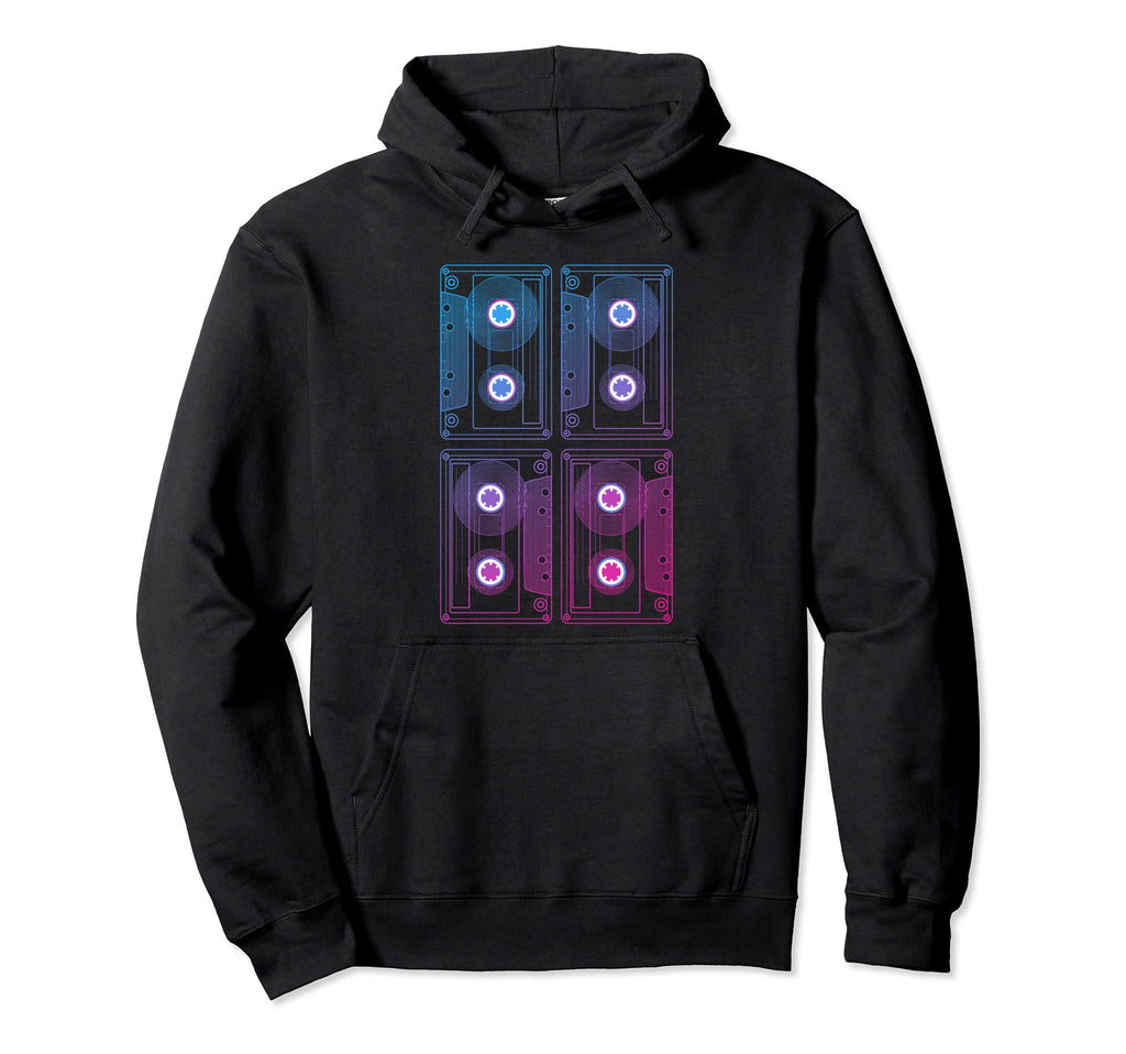 80S Vaporwave Cassette Tape Eighties Hoodie - Casual Everyday Wear Unisex - T-Shirt, Sweatshirt, Hoodie