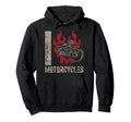 Motorcycle Biker Heart I Love Hoodie - Aesthetic Graphic for Adults - T-Shirt, Sweatshirt, Hoodie