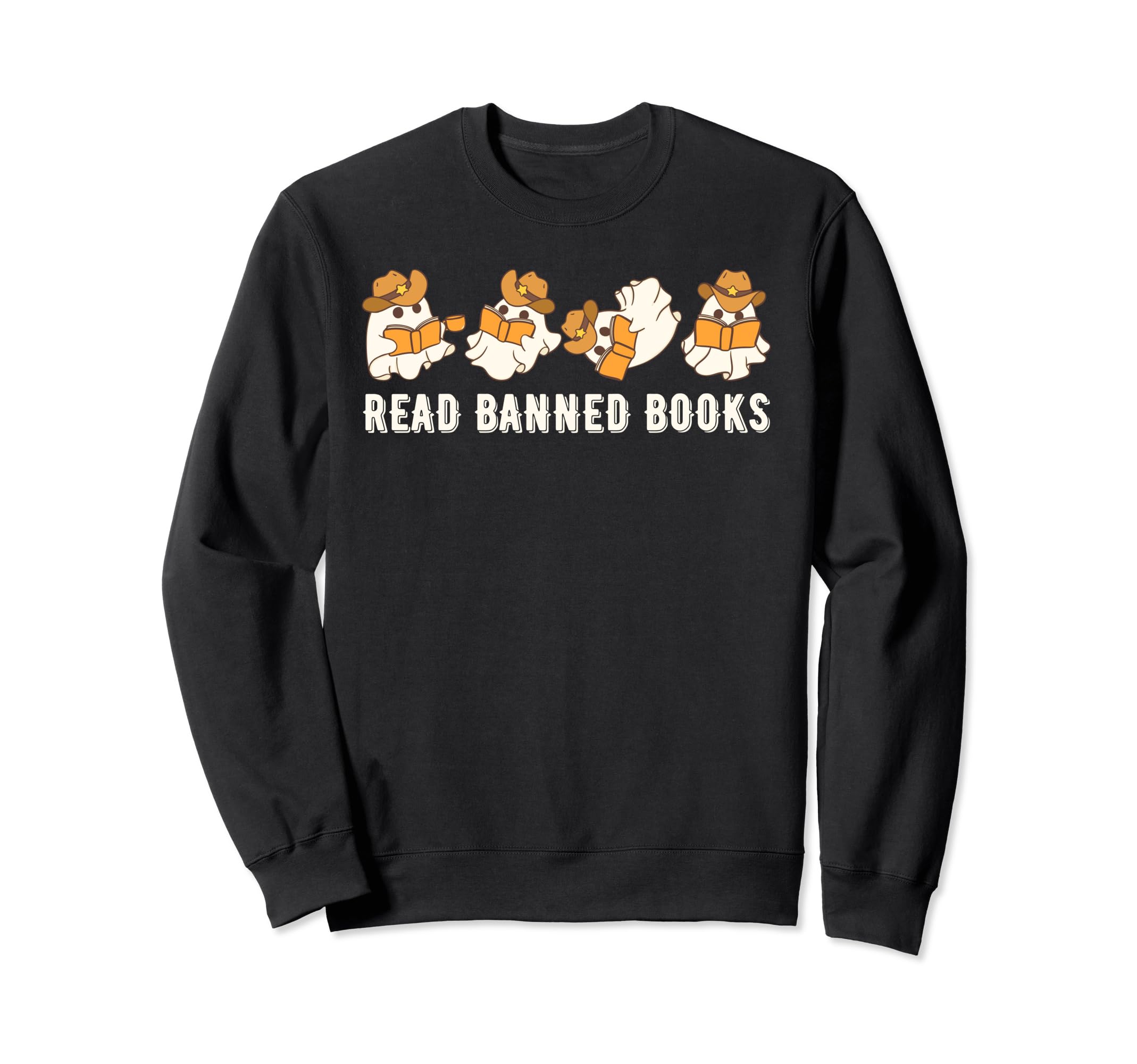 Read Banned Books Reader Western Sweatshirt - Custom Art Print for Adults - T-Shirt, Sweatshirt, Hoodie