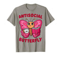 Groovy Anti Social Butterfly Ironic T-Shirt - Aesthetic Graphic for Adults - T-Shirt, Sweatshirt, Hoodie