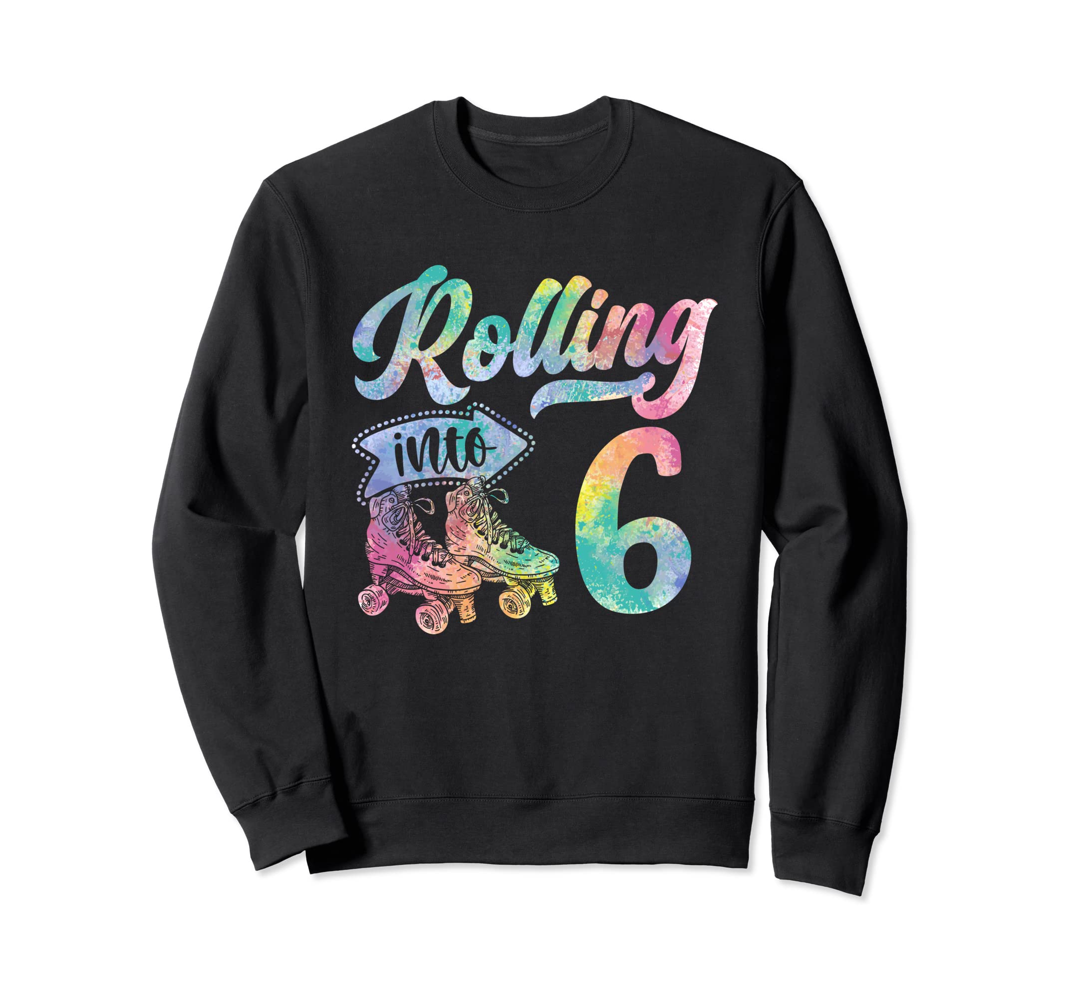 Roller Skates Birthday Gift 6 Year Old T-Shirt - Custom Art Print Unisex - T-Shirt, Sweatshirt, Hoodie