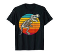 Dinosaur Skeleton Sunset Funny School T-Shirt - Minimalist Print Unisex - T-Shirt, Sweatshirt, Hoodie