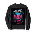 Miami Nights 1986 Synthwave Sunset Sweatshirt - Fun Novelty Design Unisex - T-Shirt, Sweatshirt, Hoodie