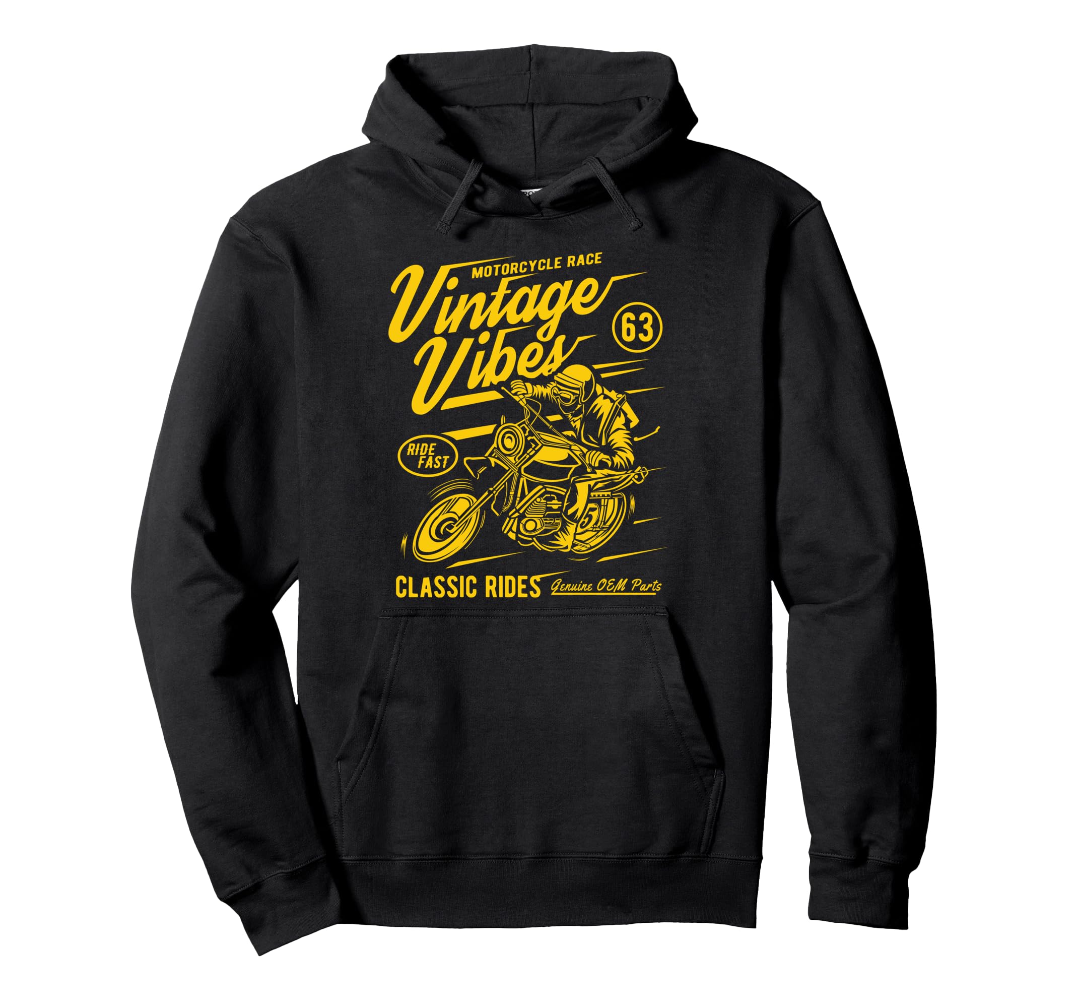 Vibes Rides Motorcycle Race Hoodie - Casual Everyday Wear for Adults - T-Shirt, Sweatshirt, Hoodie