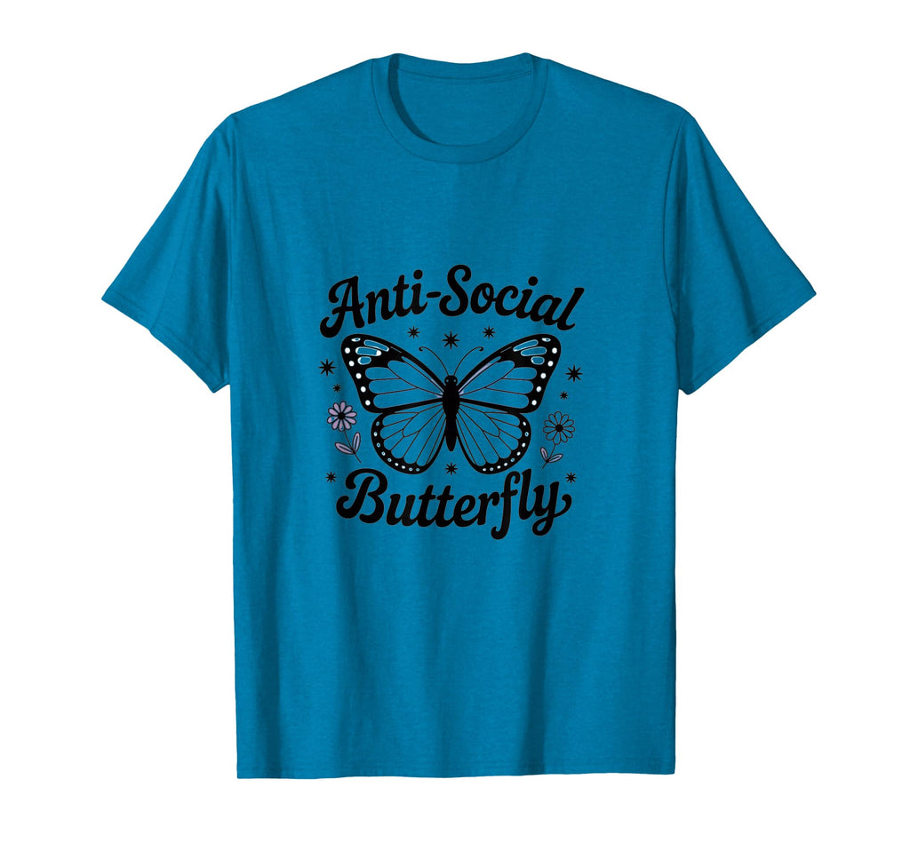Gothic Aesthetic Butterfly Antisocial T-Shirt - Unique Graphic for Adults - T-Shirt, Sweatshirt, Hoodie