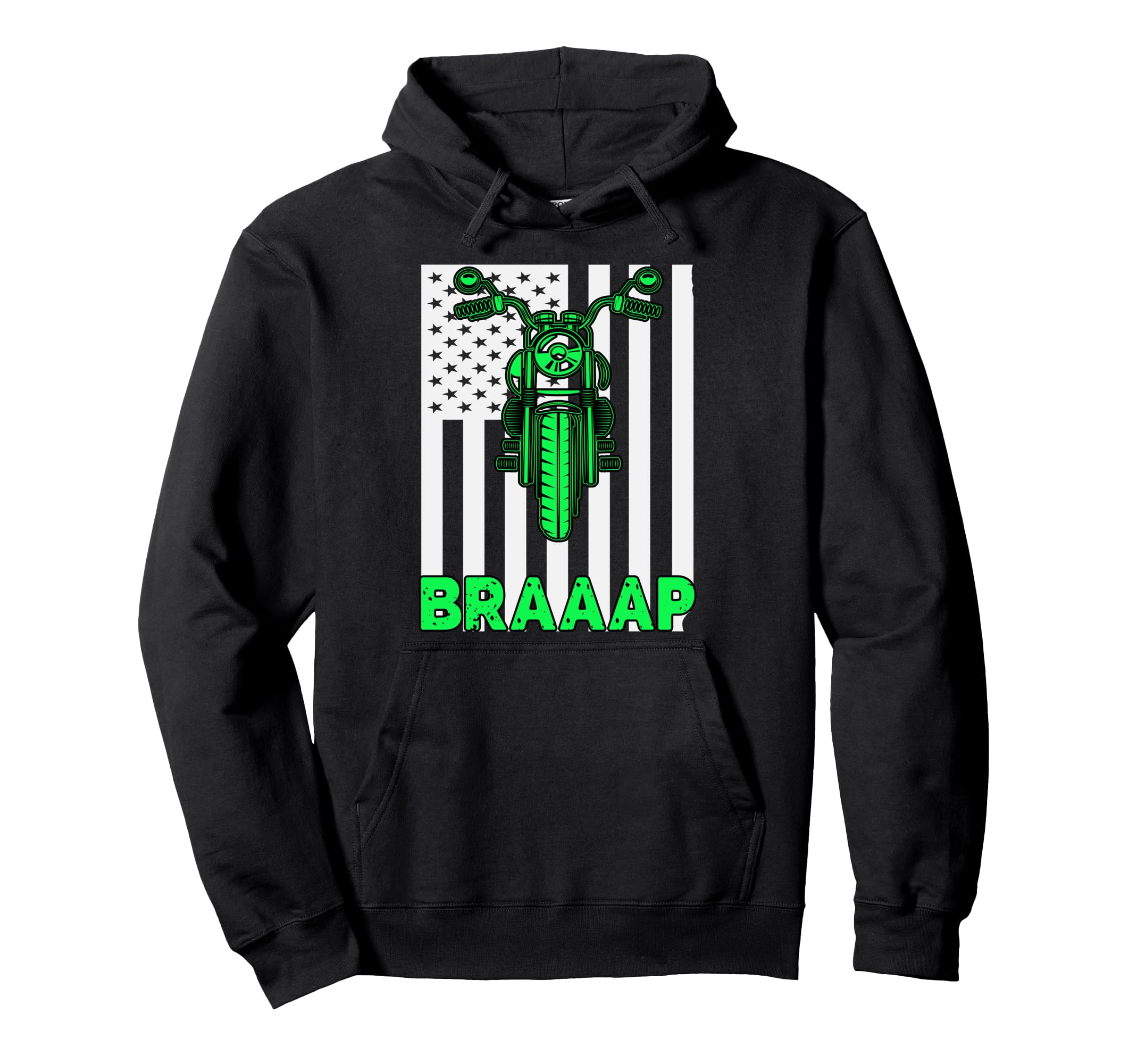 Braap Usa Flag Biker Motorcycle Brap Hoodie - Custom Art Print for Adults - T-Shirt, Sweatshirt, Hoodie