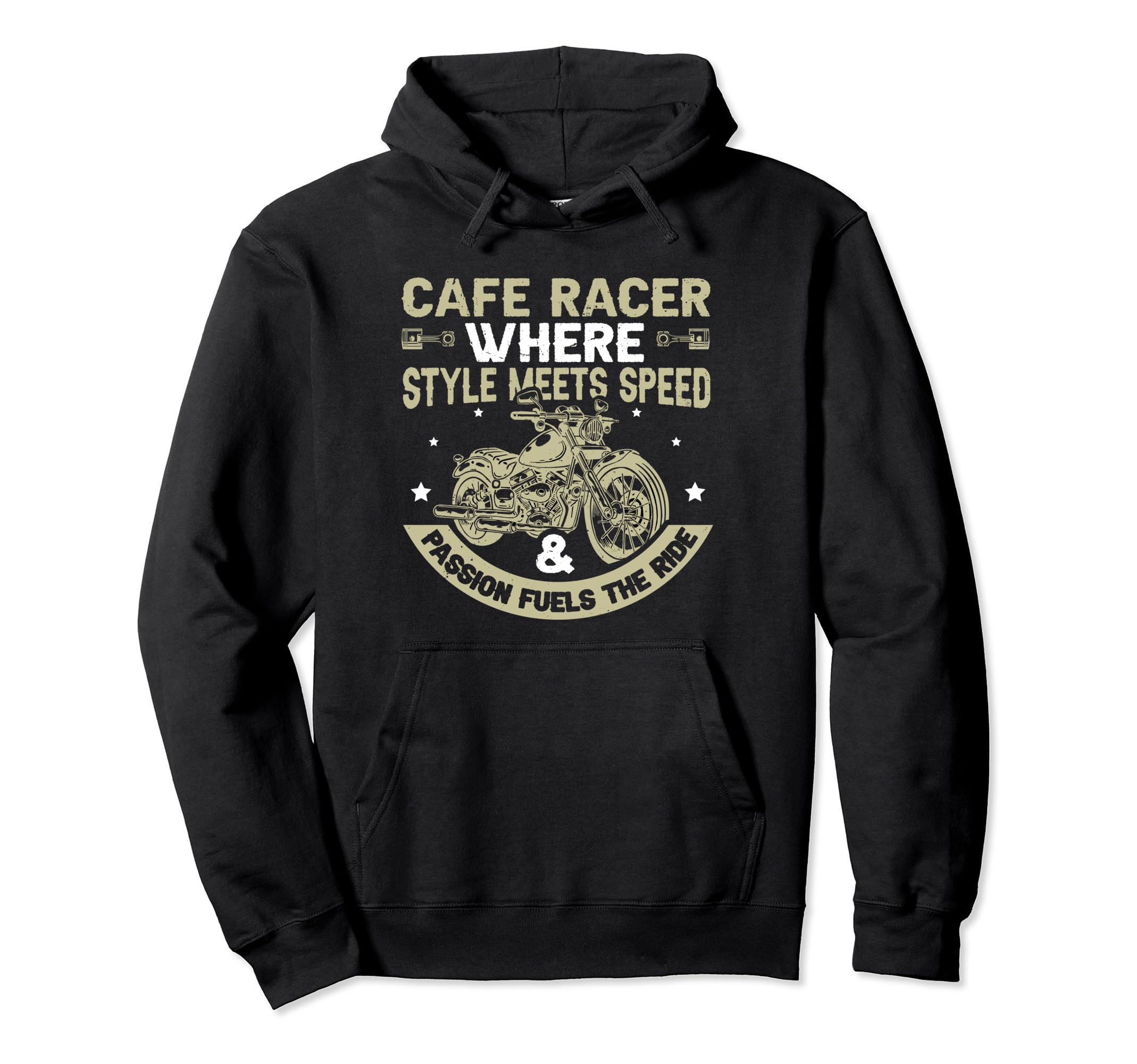 Meets Speed Passion Fuels Ride Cafe Racer Hoodie - Streetwear Style Unisex - T-Shirt, Sweatshirt, Hoodie