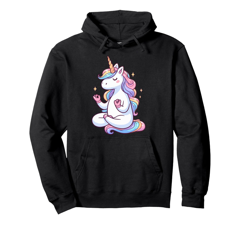 Meditation Unicorn Yoga Pose Relaxing Hoodie - Streetwear Style for Adults - T-Shirt, Sweatshirt, Hoodie