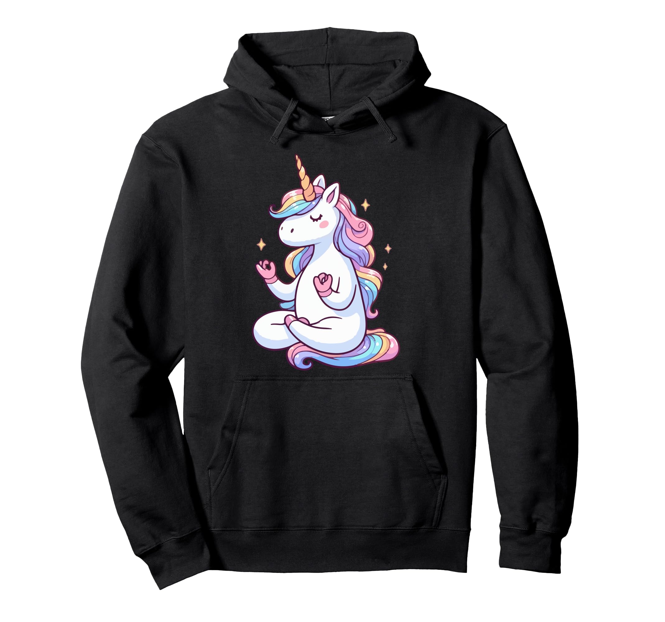 Meditation Unicorn Yoga Pose Relaxing Hoodie - Streetwear Style for Adults - T-Shirt, Sweatshirt, Hoodie