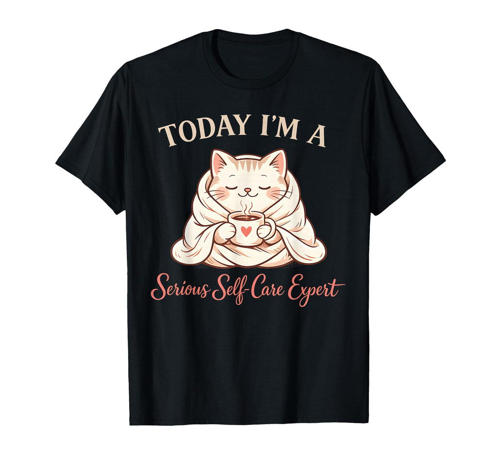 Funny Cat Drinking Tea Relaxing Self T-Shirt - Novelty Apparel Men Women - T-Shirt, Sweatshirt, Hoodie
