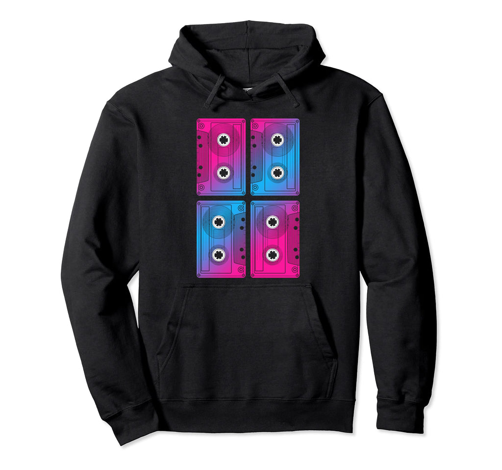 80S Vaporwave Cassette Tape Eighties Hoodie - Novelty Apparel Men Women - T-Shirt, Sweatshirt, Hoodie