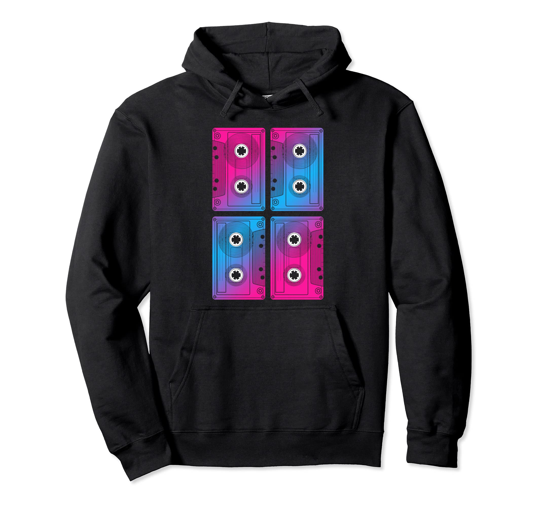 80S Vaporwave Cassette Tape Eighties Hoodie - Novelty Apparel Men Women - T-Shirt, Sweatshirt, Hoodie