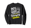 Overthinker Worrying Works Funny Sweatshirt - Minimalist Print Men Women - T-Shirt, Sweatshirt, Hoodie