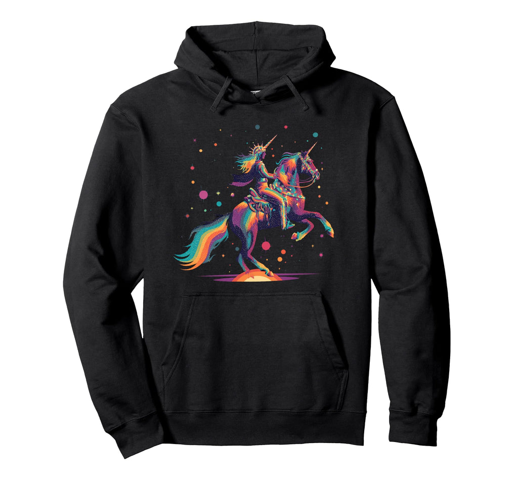 Cosmic Rodeo Howdy Western Unicorn Hoodie - Fun Novelty Design for Adults - T-Shirt, Sweatshirt, Hoodie