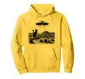 90S Western Desert Cat Ufo Wild West Hoodie - Trendy Graphic for Adults - T-Shirt, Sweatshirt, Hoodie