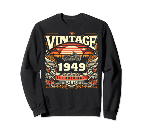 1949 Born 1949 75Th Birthday Sweatshirt - Unique Graphic Men Women - T-Shirt, Sweatshirt, Hoodie