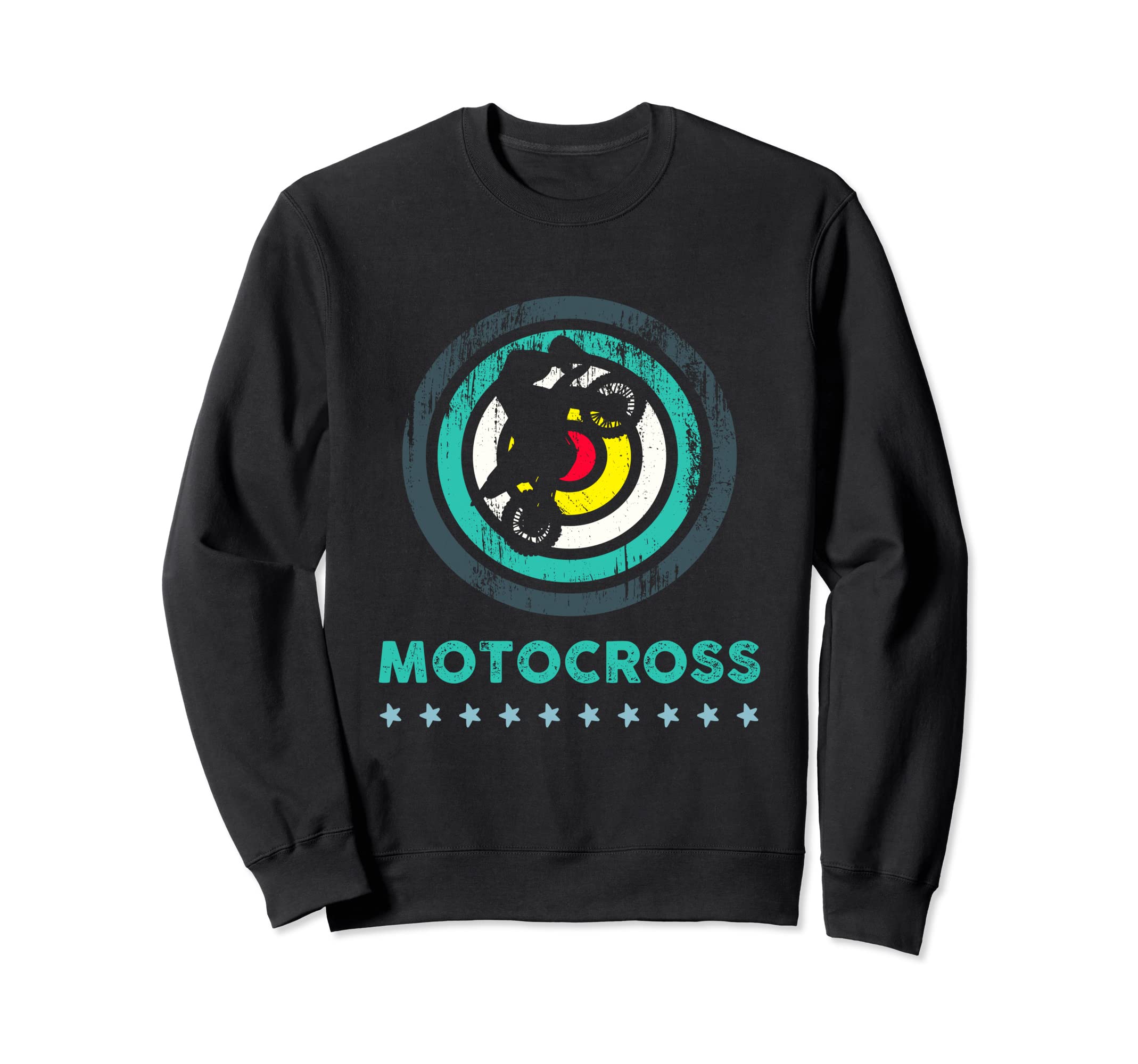 Motocross Dirt Bike Rider Rainbow Sweatshirt - Trendy Graphic Men Women - T-Shirt, Sweatshirt, Hoodie