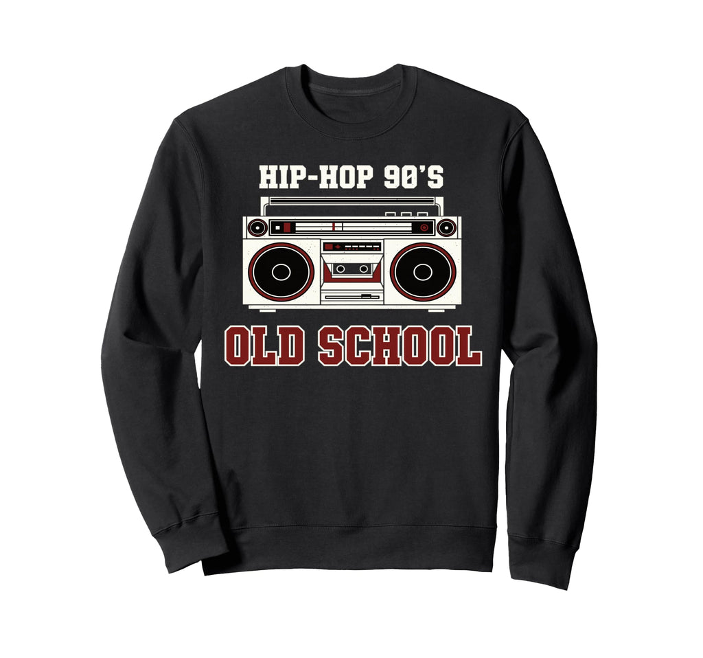 Hip Hop 90S Old School Vinyl Sweatshirt - Casual Everyday Wear Men Women - T-Shirt, Sweatshirt, Hoodie