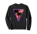 Synthwave Vaporwave Triangle Palm Sweatshirt - Novelty Apparel for Adults - T-Shirt, Sweatshirt, Hoodie