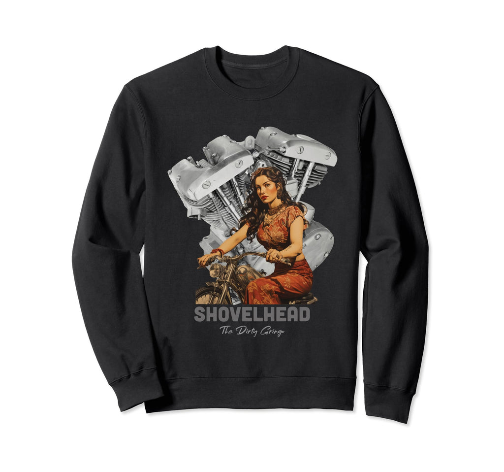 Hd Motorcycle Vtwin Shovelhead Sweatshirt - Custom Art Print Men Women - T-Shirt, Sweatshirt, Hoodie