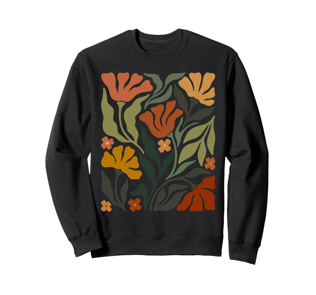 Boho Flower Floral Botanical Sweatshirt - Fun Novelty Design for Adults - T-Shirt, Sweatshirt, Hoodie