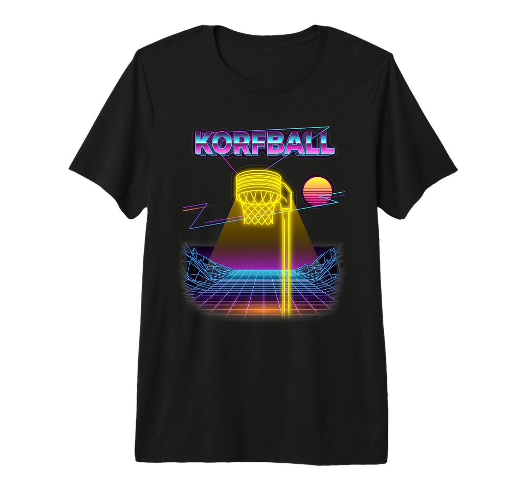80S Neon Synthwave Korfball Sports T-Shirt - Casual Everyday Wear Unisex - T-Shirt, Sweatshirt, Hoodie