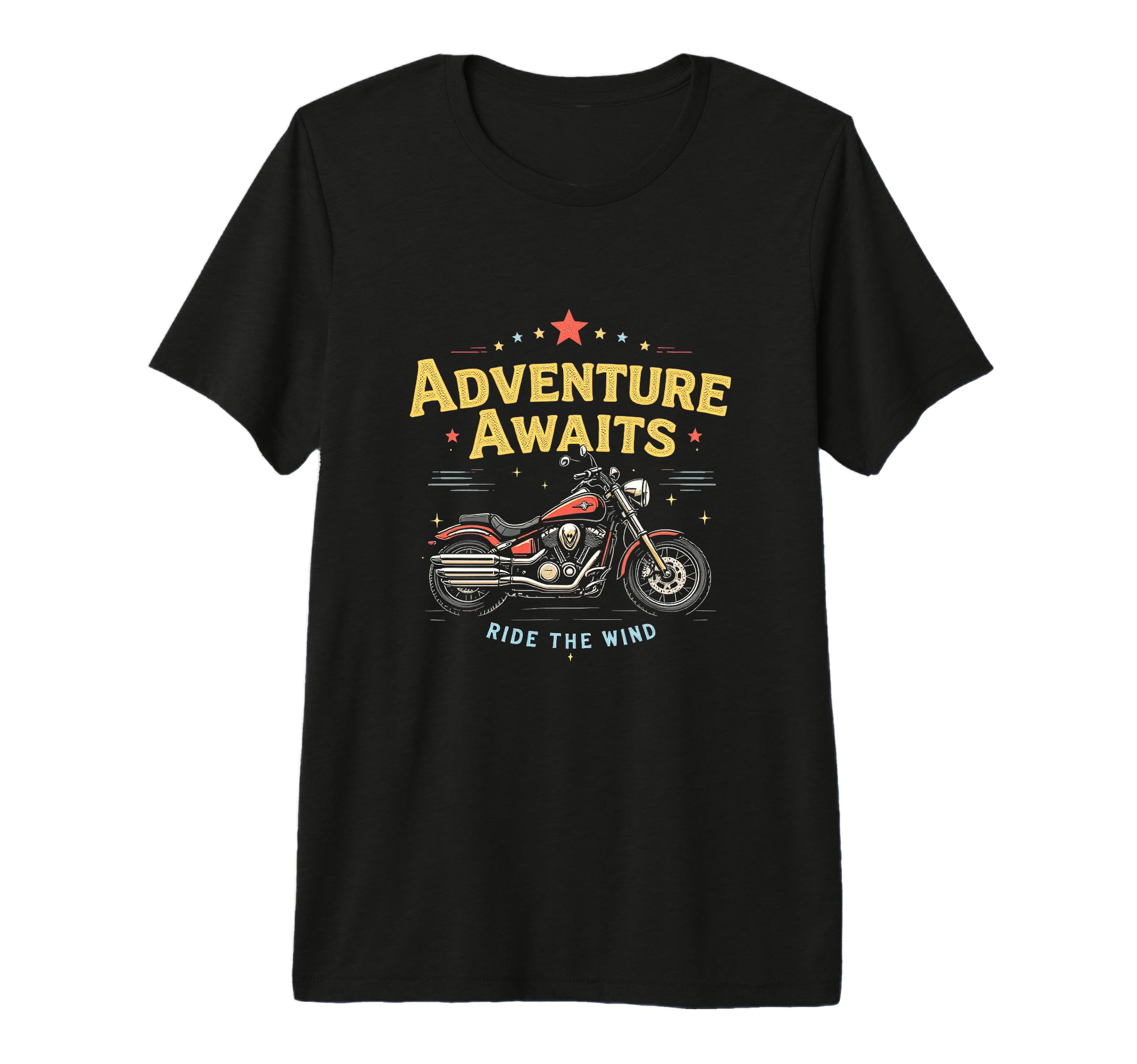 Adventure Awaits Ride Wind Motorcycle T-Shirt - Graphic Print Men Women - T-Shirt, Sweatshirt, Hoodie