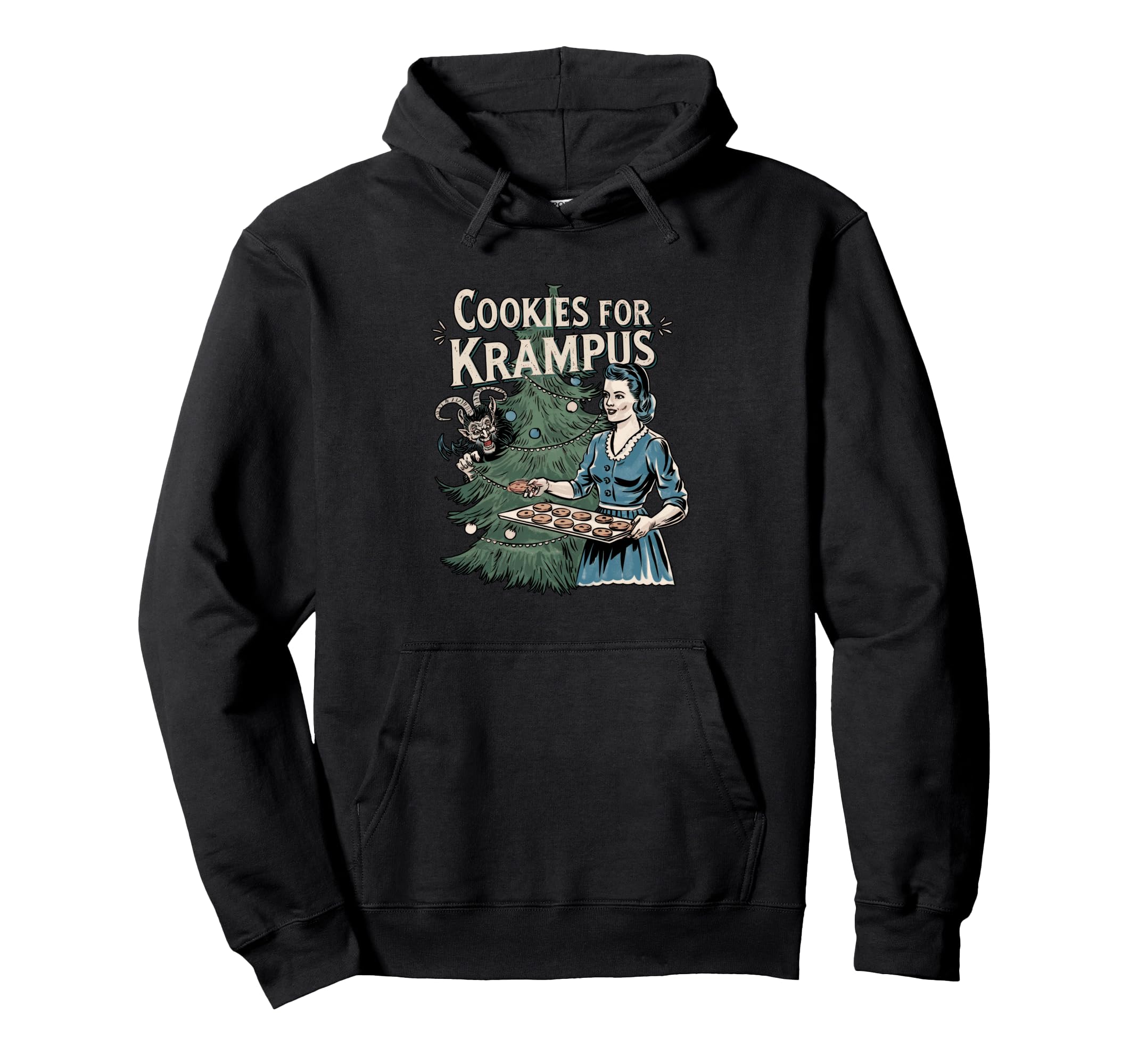 Old Cookies Krampus Art Hoodie - Streetwear Style Men Women - T-Shirt, Sweatshirt, Hoodie