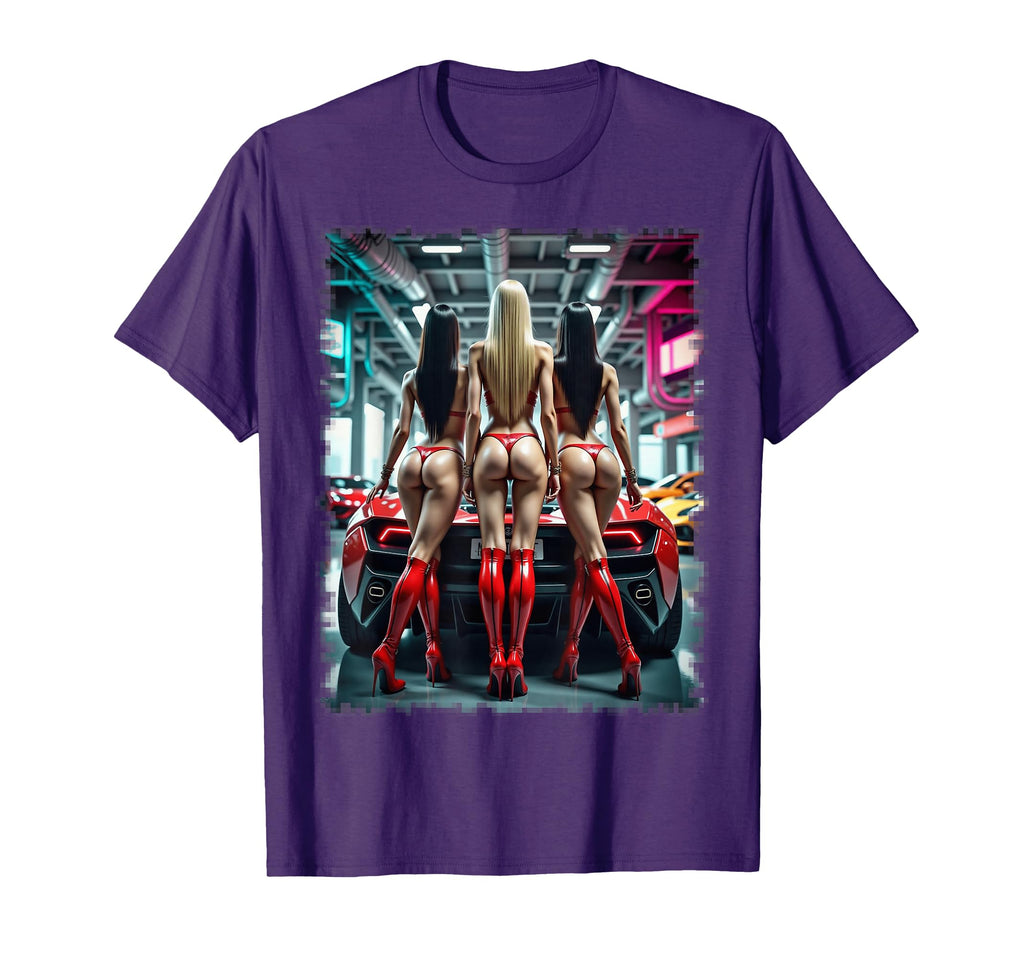 Sexy Sexy Booty Bikini Models Car T-Shirt - Custom Art Print for Adults - T-Shirt, Sweatshirt, Hoodie