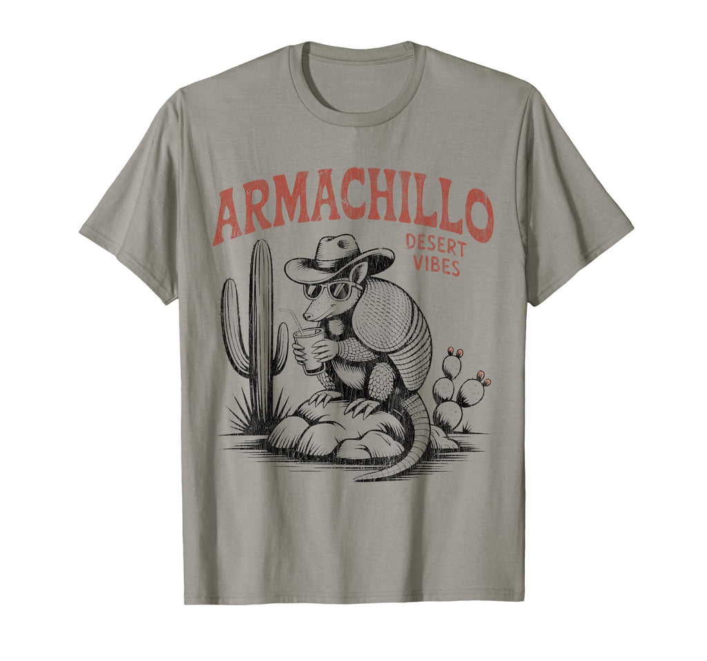 Armachillo Desert Vibes Cowboy T-Shirt - Unique Graphic for Adults - T-Shirt, Sweatshirt, Hoodie