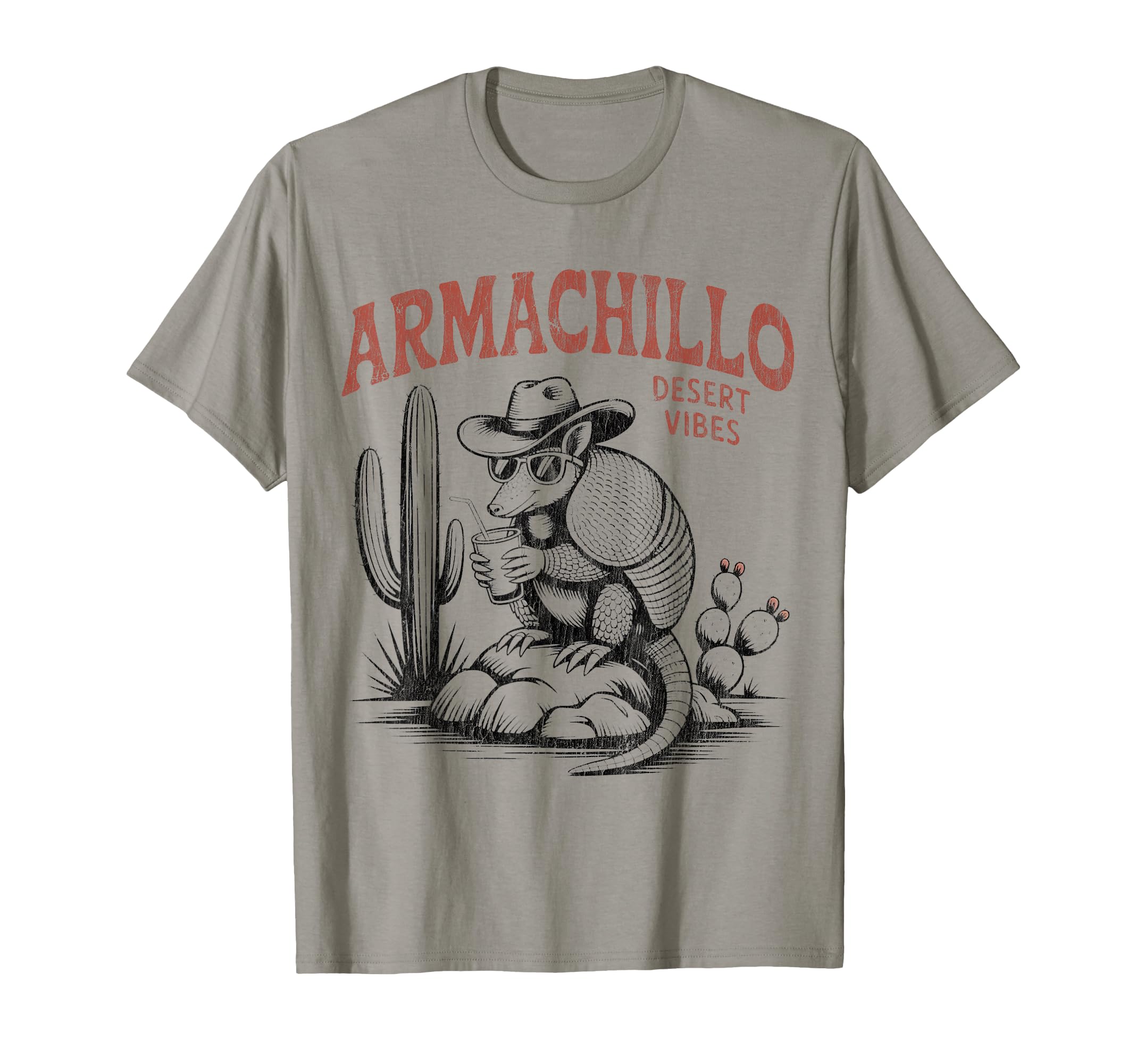 Armachillo Desert Vibes Cowboy T-Shirt - Minimalist Print Men Women - T-Shirt, Sweatshirt, Hoodie