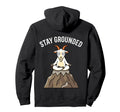 Funny Yoga Goat Stay Grounded Hoodie - Minimalist Print for Adults - T-Shirt, Sweatshirt, Hoodie