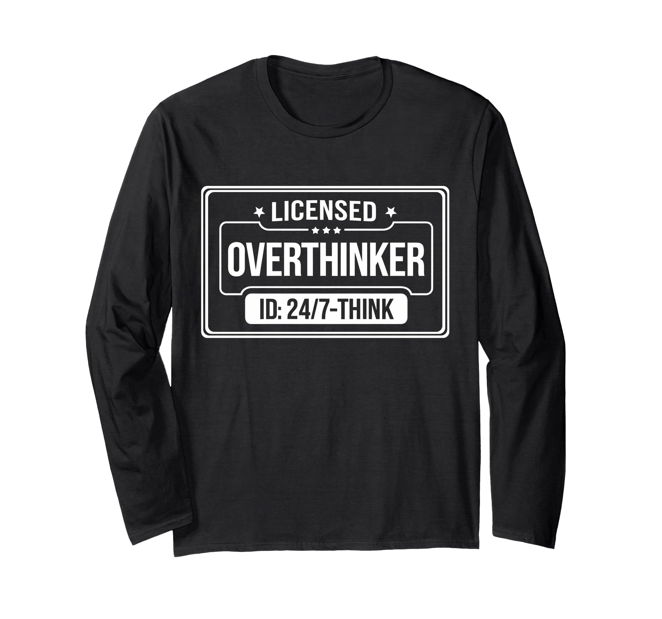 Licensed Overthinker Funny Sarcastic T-Shirt - Streetwear Style for Adults - T-Shirt, Sweatshirt, Hoodie