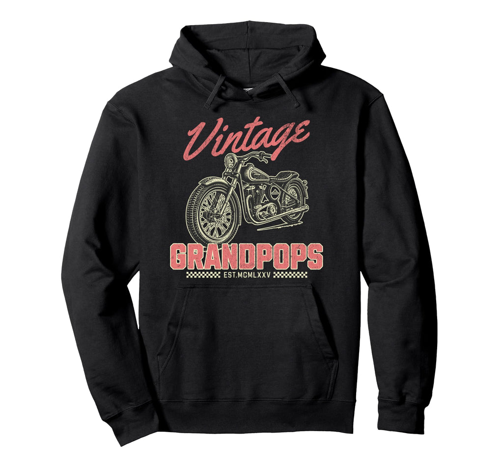 Grandpops Motorcycle Fathers Day Hoodie - Streetwear Style Men Women - T-Shirt, Sweatshirt, Hoodie