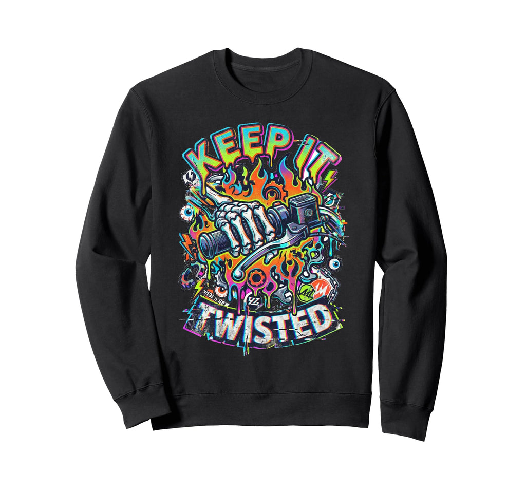 Keep It Twisted Motorcycle Throttle Sweatshirt - Trendy Graphic Men Women - T-Shirt, Sweatshirt, Hoodie