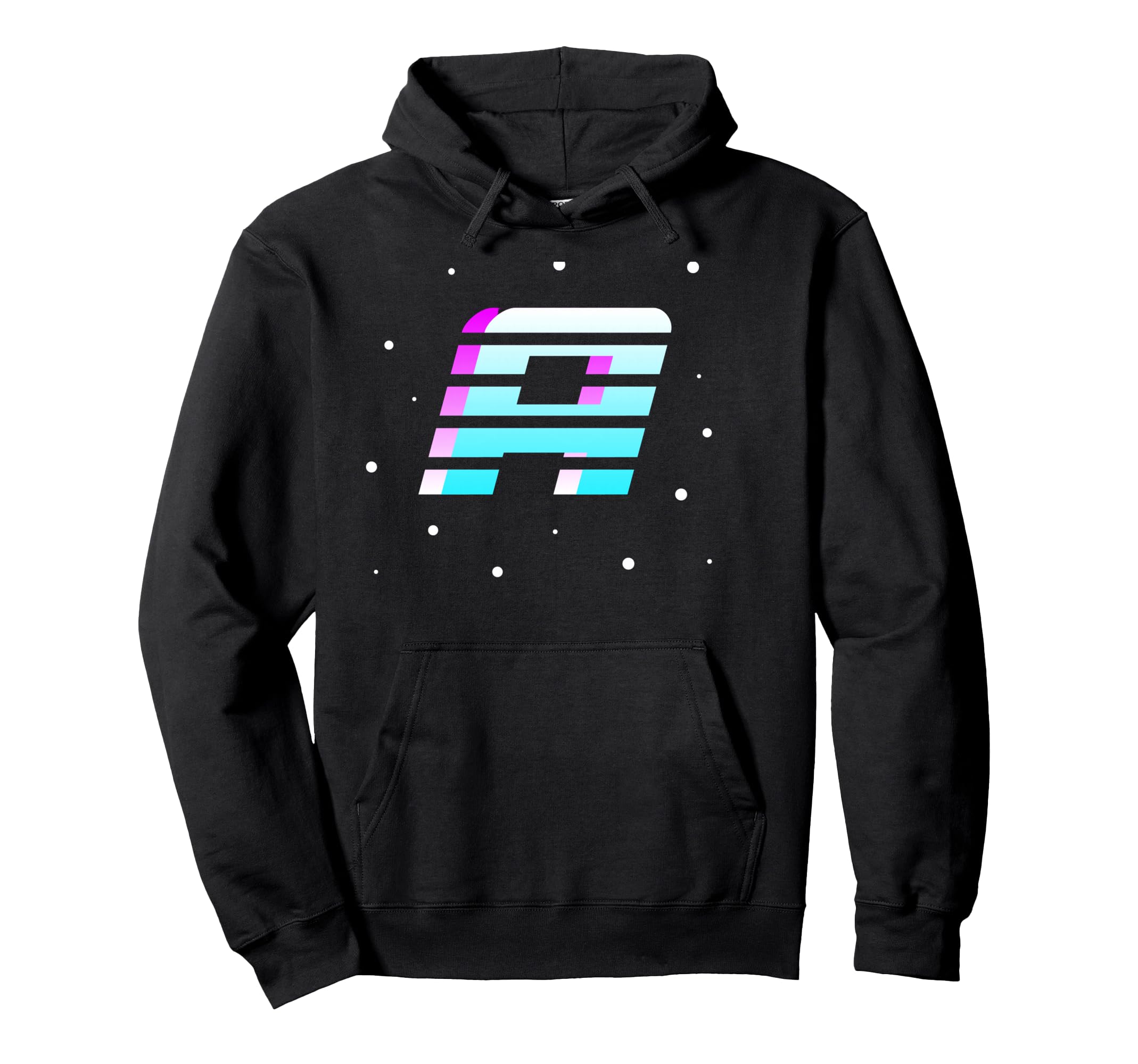 80S Letter Initial Name Monogram Hoodie - Unique Graphic for Adults - T-Shirt, Sweatshirt, Hoodie