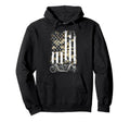 Motorcycle Biker American Flag Hoodie - Casual Everyday Wear Men Women - T-Shirt, Sweatshirt, Hoodie