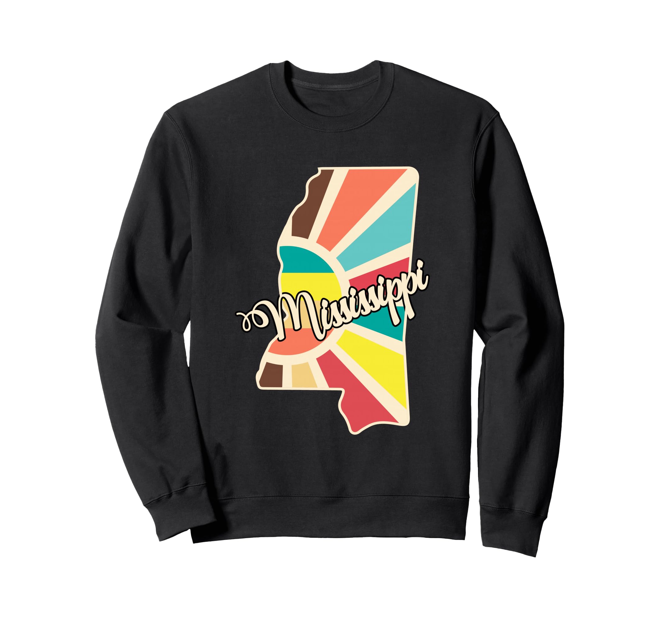 Mississippi Pride Colorful State Sweatshirt - Trendy Graphic Unisex - T-Shirt, Sweatshirt, Hoodie